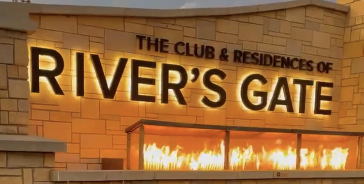 Rivers Gate Sign, Sturgeon County, St. Albert